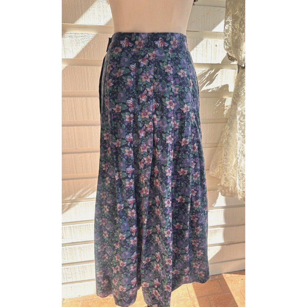 Vintage LAURA ASHLEY Pleaded Skirt Floral Cottagecore